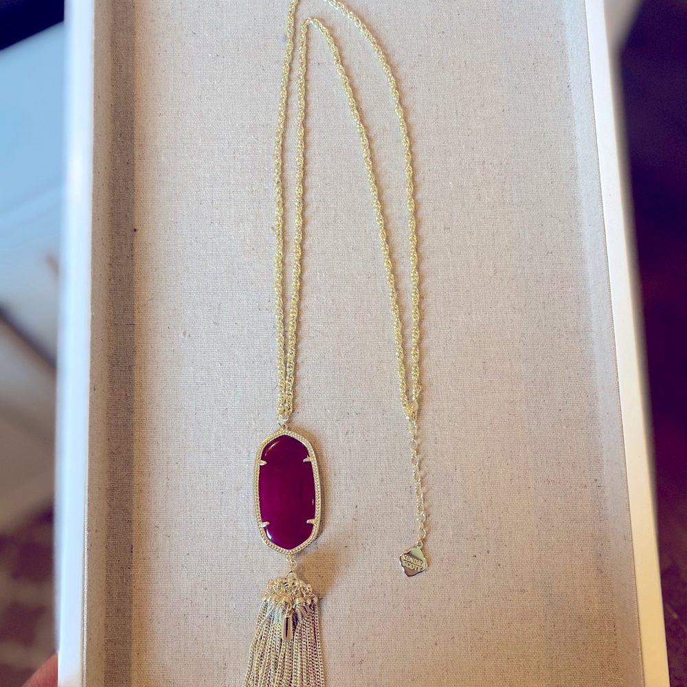 Kendra scott Rayne maroon necklace